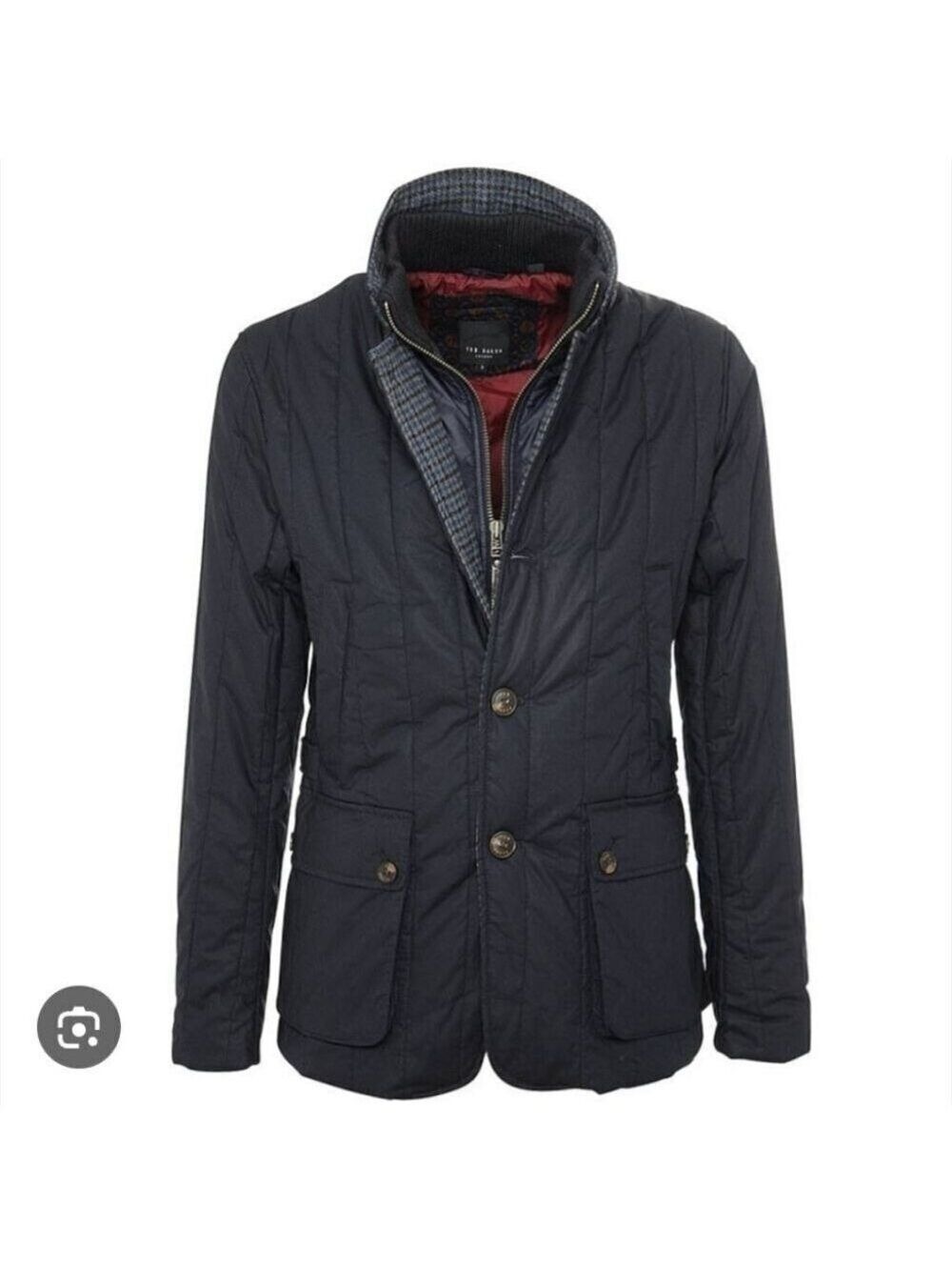 TED BAKER |Kereed Vertical Quilted Jacket In Navy SZ 5 XL